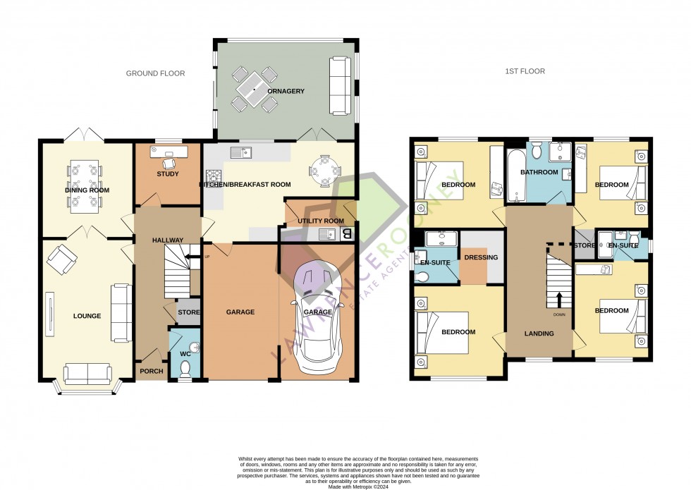 Floorplan for Partridge Close, Longton, Preston, Lancashire