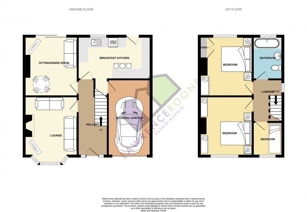 Floorplan for Lynwood, Cage Lane, New Longton, Preston, Lancashire