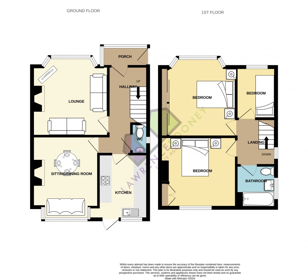 Floorplan for Giller Drive, Penwortham, Preston, Lancashire