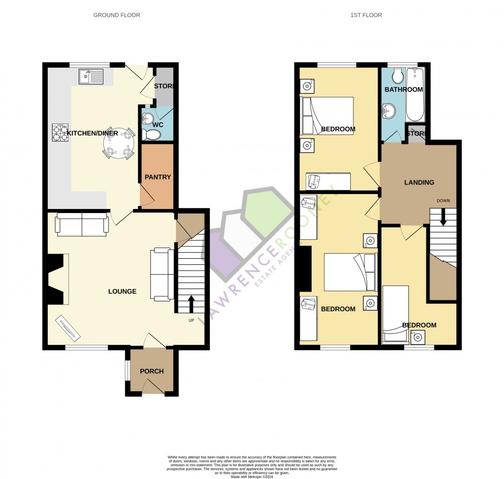 Floorplan for Chain House Lane, Whitestake, Preston, Lancashire