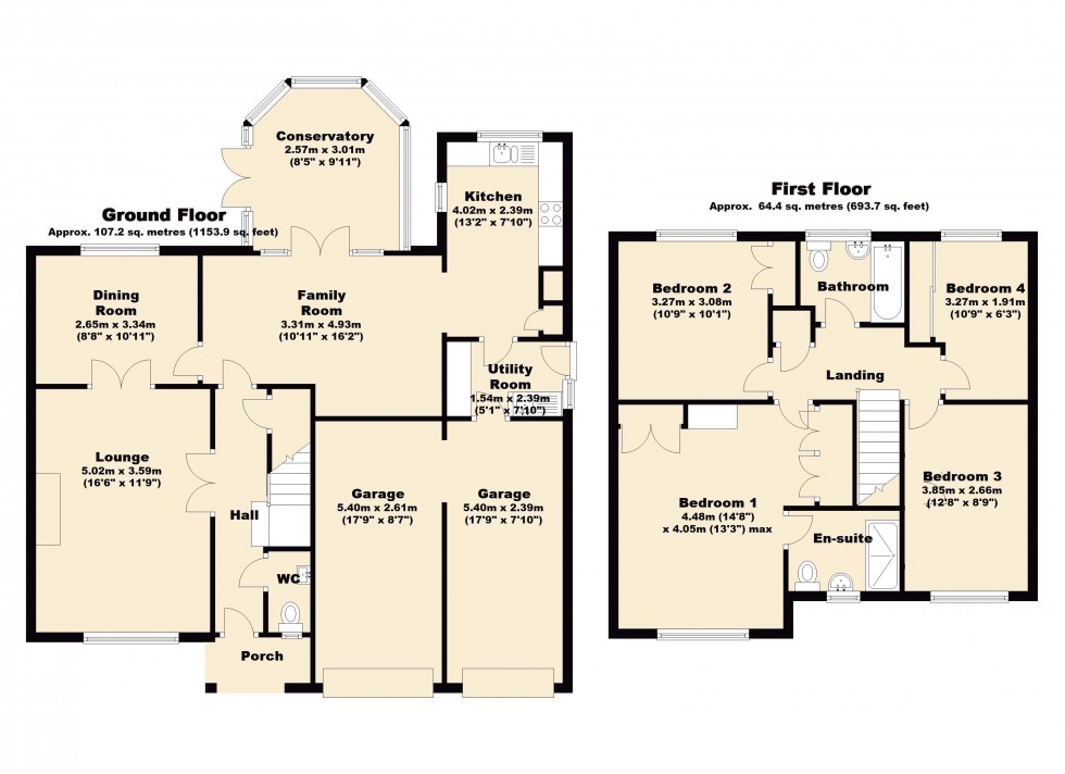 Floorplan for Park Farm Close, Longton, Preston, Lancashire