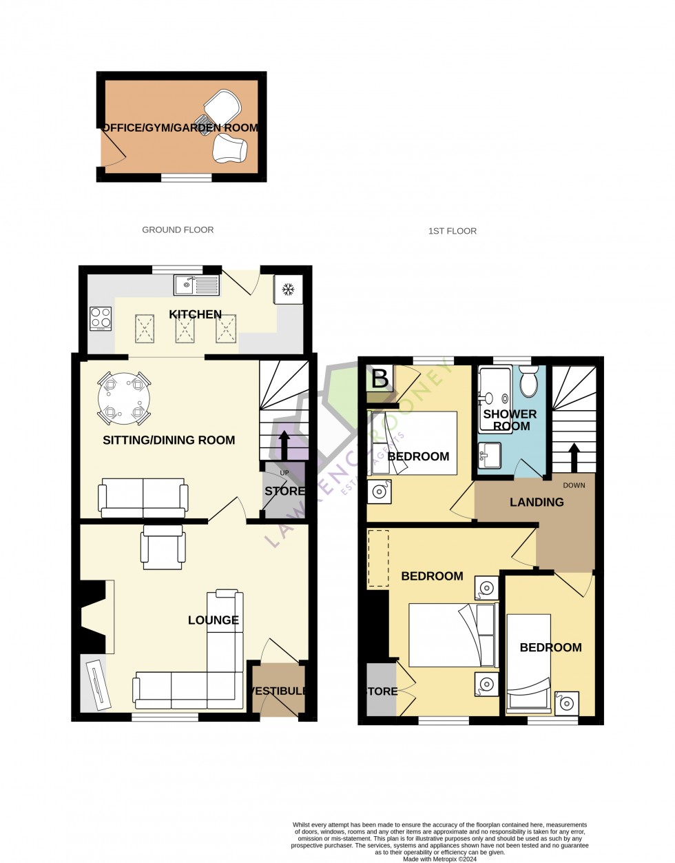 Floorplan for School Street, Walmer Bridge, Preston, Lancashire