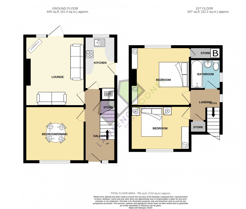 Floorplan for Landsmoor Drive, Preston, Lancashire