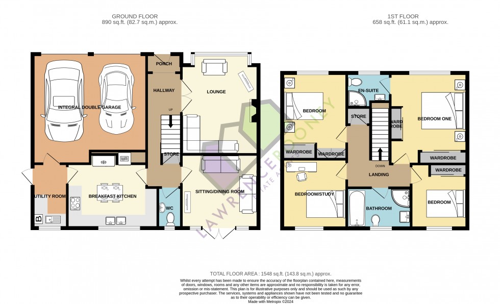 Floorplan for Townfield Close, Longton,Preston, Lancashire