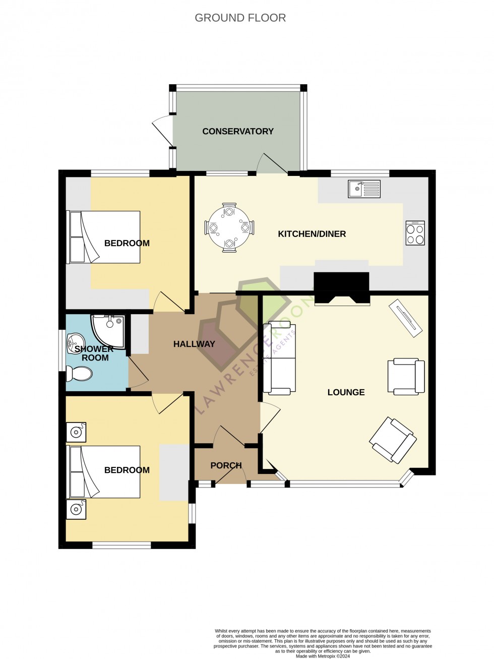 Floorplan for Grangefield, Longton, Preston, Lancashire