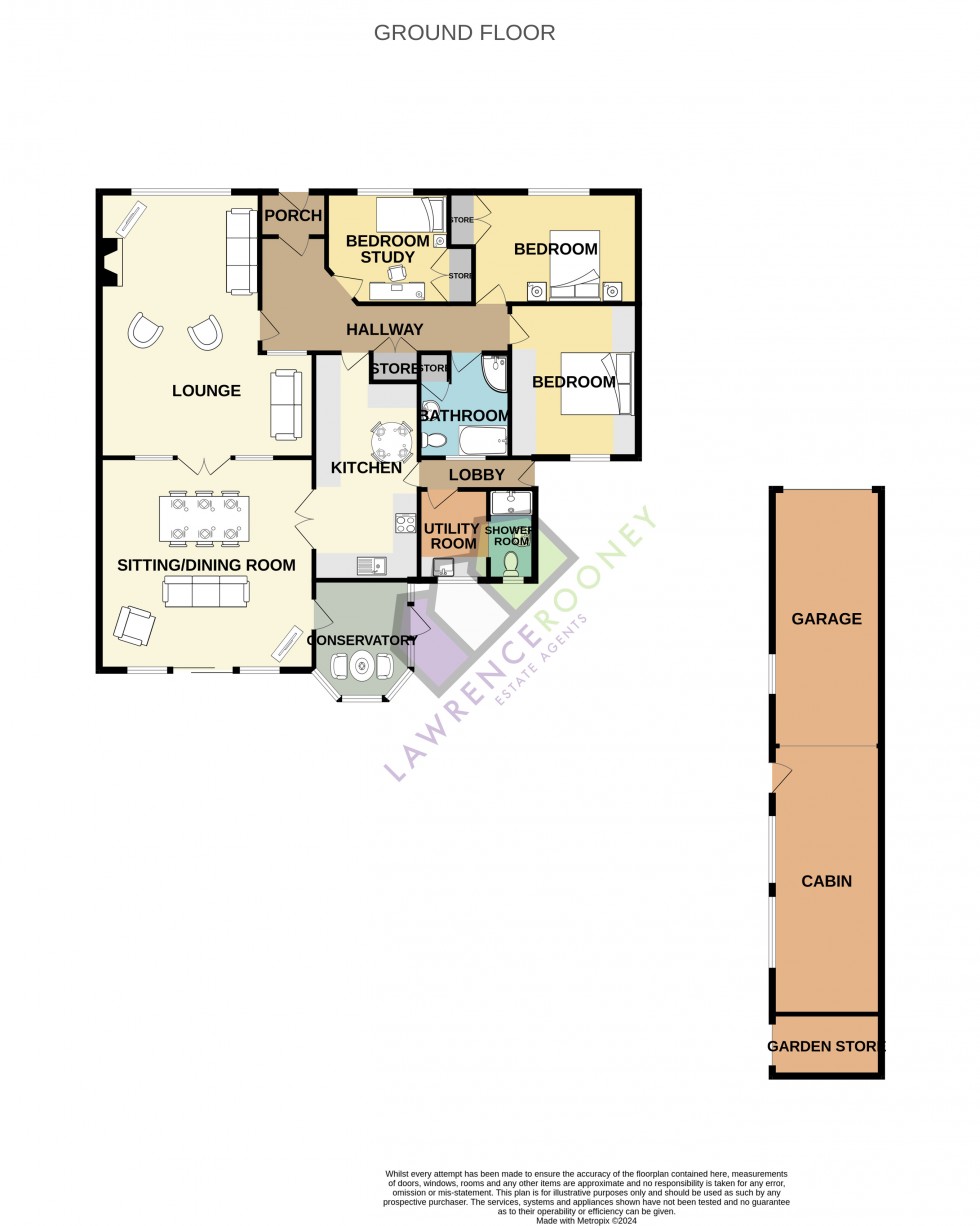 Floorplan for Whiteoaks, Gorse Lane, Tarleton, Preston, Lancashire