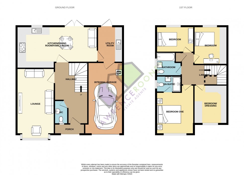 Floorplan for Walton Gardens, Hutton, Preston, Lancashire