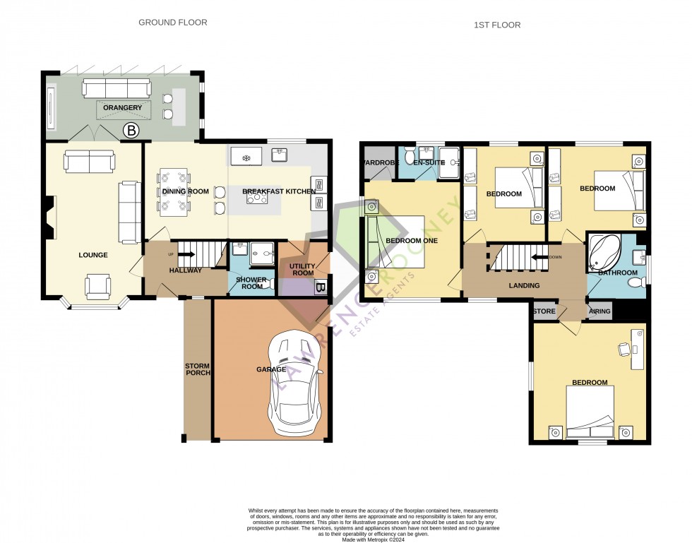 Floorplan for Townlea Close, Penwortham, Preston, Lancashire