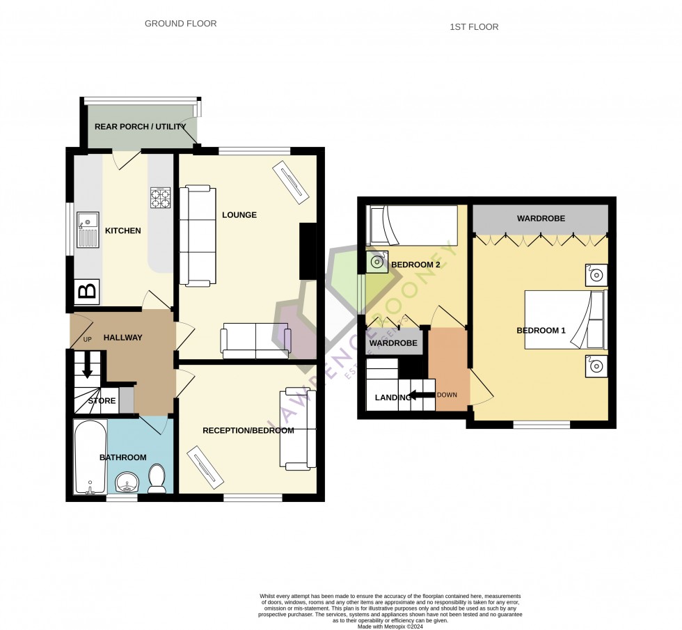 Floorplan for Chain House Lane, Whitestake, Preston, Lancashire